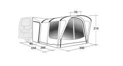 Outwell Newburg 260 Drive Away Awning -Camping Equipment shop 111102 newburg 260 drawing perspective2