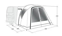 Outwell Lakecrest Drive Away Awning -Camping Equipment shop 111166 lakecrest drawing perspective2