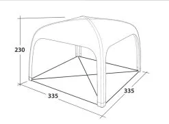 Outwell Air Shelter -Camping Equipment shop 111222 air shelter drawing perspective2