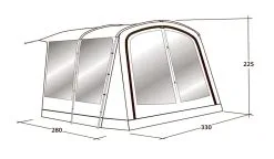 Outwell Universal Awning Size 3 -Camping Equipment shop 111292 universal awning size 3 drawing perspective2