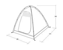 Outwell Free Standing Inner Tent L -Camping Equipment shop 111340 free standing inner l drawing perspective2