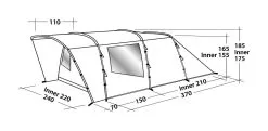 Easy Camp Palmdale 400 Tent -Camping Equipment shop 120368 palmdale 400 drawing perspective 2