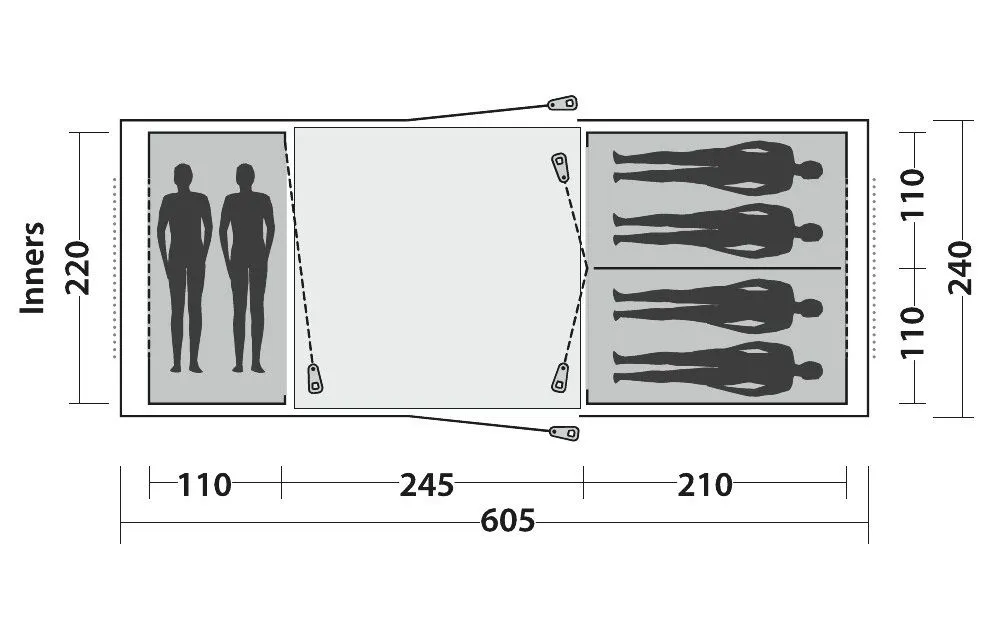 Easy Camp Huntsville 600 Twin Tent 4 Easy Camp Huntsville 600 Twin Tent - Image 2