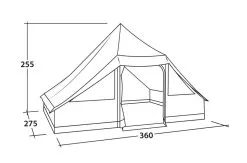 Easy Camp Moonlight Cabin Tent -Camping Equipment shop 120444 moonlight cabin drawing perspective2