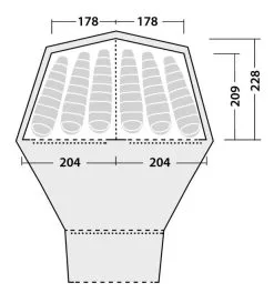 Robens Kiowa Inner Tent 7 Robens Kiowa Inner Tent -Camping Equipment shop 130113 inner tent kiowa drawing floorplan 2