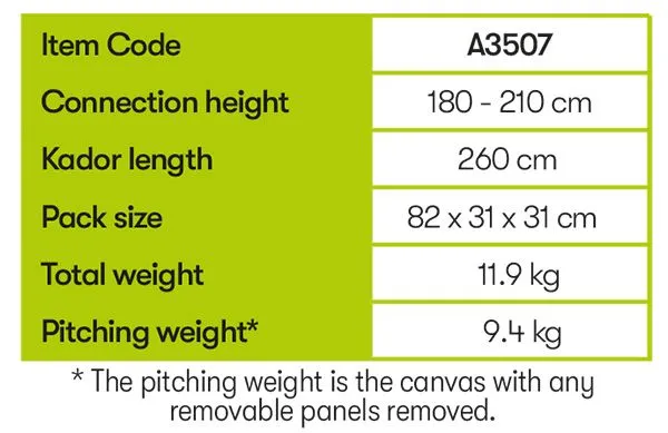 Quest Falcon 300 Low Poled Drive Away Awning 7 Quest Falcon 300 Low Poled Drive Away Awning - Image 5