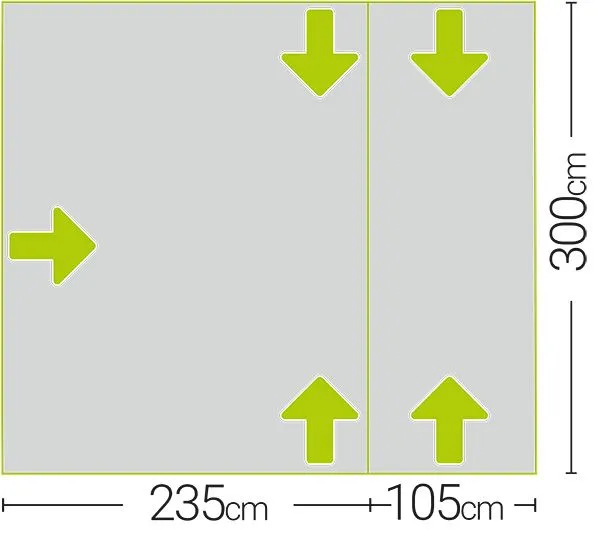 Quest Falcon 300 Low Poled Drive Away Awning 5 Quest Falcon 300 Low Poled Drive Away Awning - Image 3