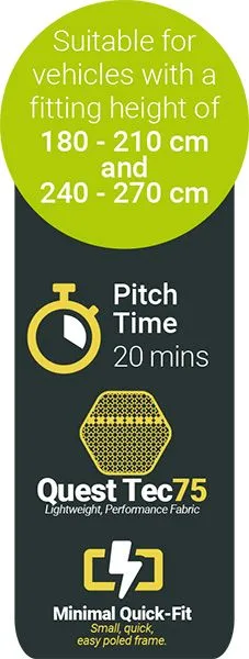 Quest Falcon 300 Low Poled Drive Away Awning 6 Quest Falcon 300 Low Poled Drive Away Awning - Image 4