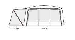 Outdoor Revolution Airedale 7.0SE Including Footprint & Lounge Liner -Camping Equipment shop airedale 7se floorplan 3
