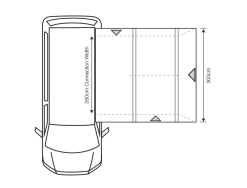 Outdoor Revolution Cayman Cuba Air Mid Drive Away Awning -Camping Equipment shop cayman cuba dimensions 1