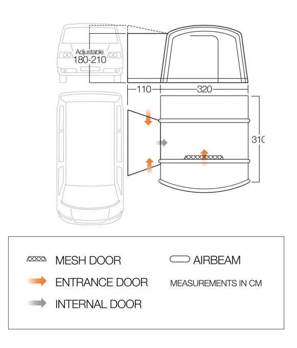 Vango Cove II Low Air Drive Away Awning 15 Vango Cove II Low Air Drive Away Awning - Image 13