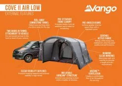 Vango Cove II Low Air Drive Away Awning 62 Vango Cove II Low Air Drive Away Awning -Camping Equipment shop cove ii air low