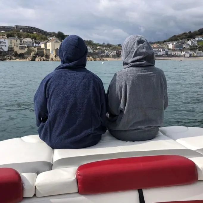 Junior Changing Dry Robe, Deep Navy 6 Junior Changing Dry Robe, Deep Navy - Image 4