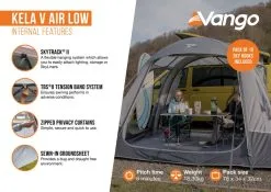 Vango Kela V Low Air Drive Away Awning -Camping Equipment shop kela v air low2