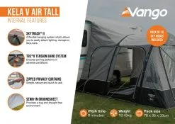 Vango Kela V Tall AirAway Drive Away Awning -Camping Equipment shop kela v air tall2