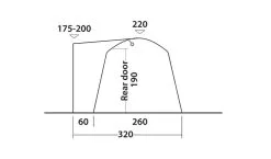 Outwell Milestone Dash Drive Away Awning -Camping Equipment shop milestone dash measurments