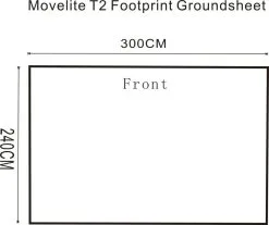 Outdoor Revolution Movelite T2/Turismo Footprint Groundsheet (300cm X 240cm) -Camping Equipment shop movelite t2 footprint groundsheet
