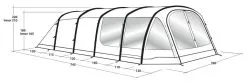 Outwell Knightdale 8PA Air Tent Package -Camping Equipment shop outwell knightdale 8pa air tent dimensions 1