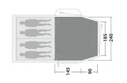 Outwell Springwood 4 Flat Woven Carpet -Camping Equipment shop springwood 4